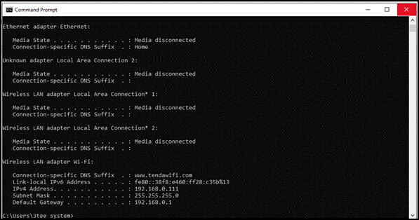 command prompt