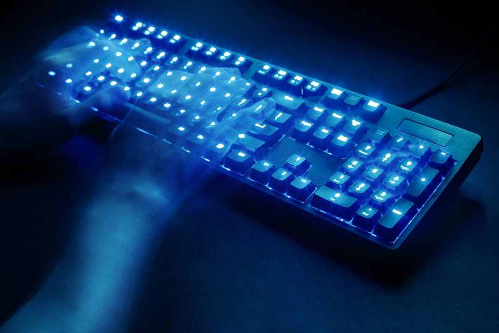 blue color keyboard setup