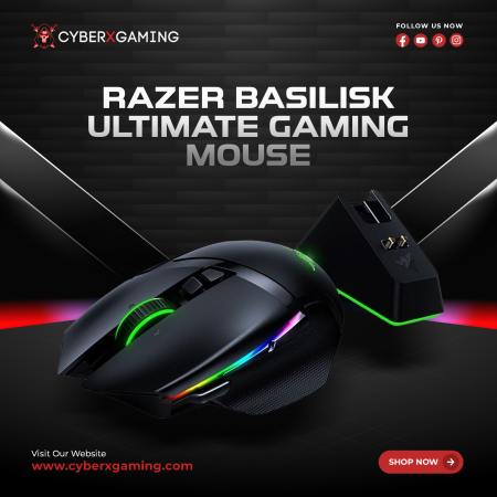 Unleash Your Gaming Potential with the Razer Basilisk Ultimate Wireless Gaming Mouse Including Charging Station in 2024